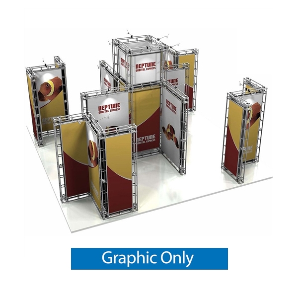 20ft x 20ft Island Neptune Express Truss Display Replacement Rollable Graphic. Create a beautiful custom trade show display that's quick and easy to set up without any tools with the 10ft x 20ft Island Neptune Express Truss trade show exhibit.