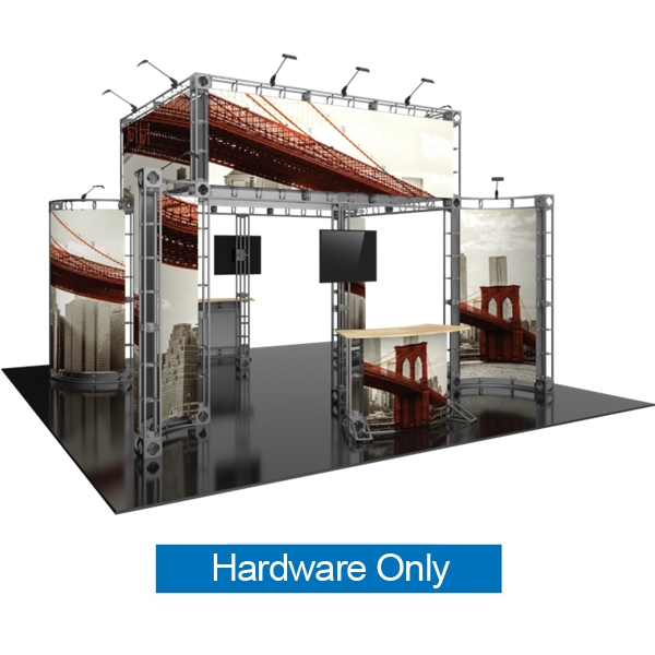 20ft x 20ft Island Aarhus Orbital Express Truss Display Hardware Only is the next generation in dynamic trade show exhibits. Aarhus Orbital Express Truss Kit is a premium trade show display is designed to be used in a 20ft x 20ft exhibit space