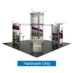 20ft x 20ft Island Zenit Orbital Express Truss Display Hardware Only is the next generation in dynamic trade show exhibits. Zenit Orbital Express Truss Kit is a premium trade show display is designed to be used in a 20ft x 20ft exhibit space
