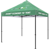 Outdoor 10ft x 10ft  Zoom Tents offer heavy duty commercial-grade popup frames designed for professional use. Canopies can customized with full color printing to display your company branding. Showcase your business name with our outdoor event tent