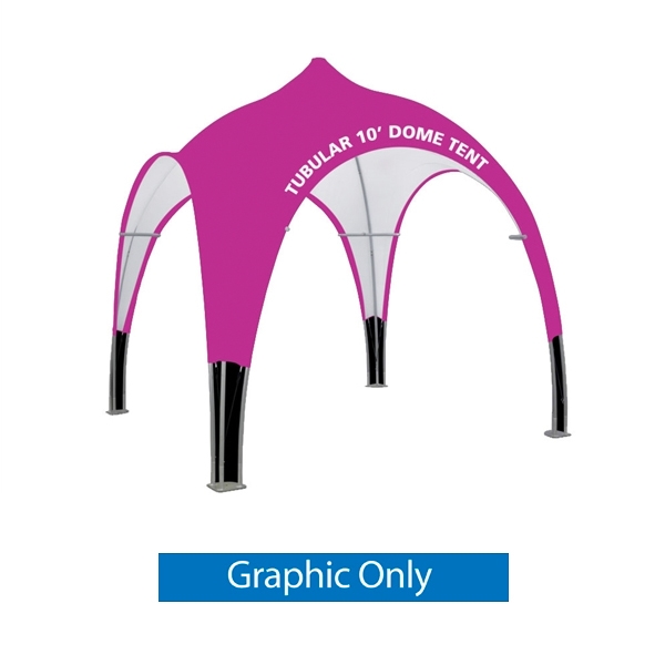 Outdoor 10ft x 10ft Tubular Dome Tent offer heavy duty commercial-grade popup frames designed for professional use. Canopies can customized with full color printing to display your company branding. Showcase your business name with our outdoor event tent