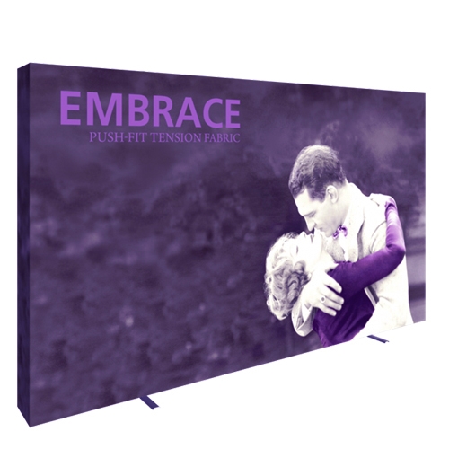 15ft x 8ft Embrace Extra Tall Push-Fit Tension Fabric Display with Full Fitted Graphic. Portable tabletop displays and exhibits. Several different styles are available, including pop up frames with stretch fabric or fold up panels with custom graphics.