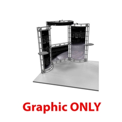 This 10 x 10 custom trade show truss system will help you stand out at the next trade show, drawing attention from across the exhibit floor.  Truss exhibits are one of the most structurally elaborate trade show displays.  They are popular with exhibitors