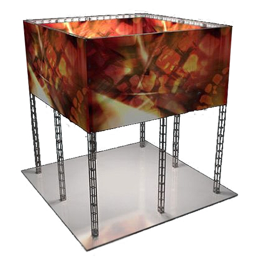 This 20 x 20 custom trade show truss system will help you stand out at the next trade show, drawing attention from across the exhibit floor.  Truss exhibits are one of the most structurally elaborate trade show displays.  They are popular with exhibitors