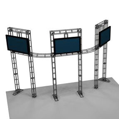 This 20 x 20 custom trade show truss system will help you stand out at the next trade show, drawing attention from across the exhibit floor.  Truss exhibits are one of the most structurally elaborate trade show displays.  They are popular with exhibitors