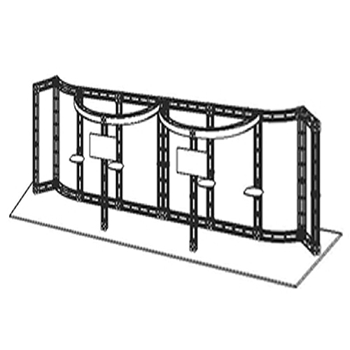 This 10 x 30 custom trade show truss system will help you stand out at the next trade show, drawing attention from across the exhibit floor.  Truss exhibits are one of the most structurally elaborate trade show displays.  They are popular with exhibitors