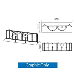 10ft x 30ft Island Canis Express Truss Display Replacement Rollable Graphic. Create a beautiful custom trade show display that's quick and easy to set up without any tools with the 10ft x 20ft Island Draco Express Truss trade show exhibit.