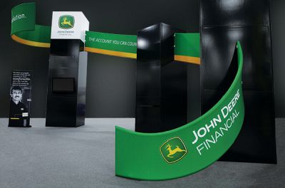 Custom trade show exhibit structures, like design # 326722 stand out on the convention floor. Draw eyes to your trade show booth with exciting custom exhibits & displays. We can customize any trade show exhibit or display to your specifications.