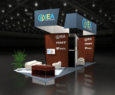 Custom trade show exhibit structures, like design # 63106 stand out on the convention floor. Draw eyes to your trade show booth with exciting custom exhibits & displays. We can customize any trade show exhibit or display to your specifications.