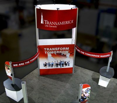 Custom trade show exhibit structures, like design # 324936 stand out on the convention floor. Draw eyes to your trade show booth with exciting custom exhibits & displays. We can customize any trade show exhibit or display to your specifications.