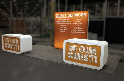 Custom trade show exhibit structures, like design # 644645 stand out on the convention floor. Draw eyes to your trade show booth with exciting custom exhibits & displays. We can customize any trade show exhibit or display to your specifications.