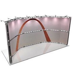 This 10 x 30 custom trade show truss system will help you stand out at the next trade show, drawing attention from across the exhibit floor.  Truss exhibits are one of the most structurally elaborate trade show displays.  They are popular with exhibitors