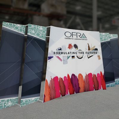 Custom trade show exhibit structures, like design # 0743397 stand out on the convention floor. Draw eyes to your trade show booth with exciting custom exhibits & displays. We can customize any trade show exhibit or display to your specifications.