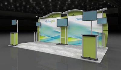 Custom trade show exhibit structures, like design # 60115 stand out on the convention floor. Draw eyes to your trade show booth with exciting custom exhibits & displays. We can customize any trade show exhibit or display to your specifications.
