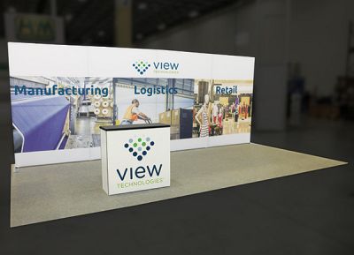 Custom trade show exhibit structures, like design # 708377 stand out on the convention floor. Draw eyes to your trade show booth with exciting custom exhibits & displays. We can customize any trade show exhibit or display to your specifications.