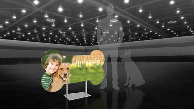 Custom trade show exhibit structures, like design # 107161V5 stand out on the convention floor. Draw eyes to your trade show booth with exciting custom exhibits & displays. We can customize any trade show exhibit or display to your specifications.