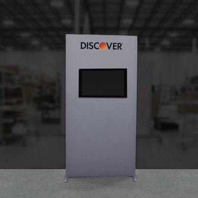 Custom trade show exhibit structures, like design # 722885 stand out on the convention floor. Draw eyes to your trade show booth with exciting custom exhibits & displays. We can customize any trade show exhibit or display to your specifications.