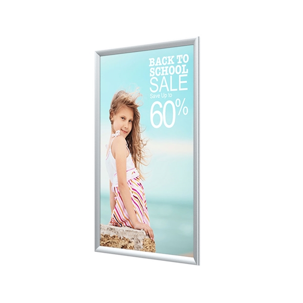 Plasti Snap Frame with Lens designed to get your marketing message noticed on the trade show or retail floor. These store displays hold 11in x 17in custom graphics that are easy to replace & update.