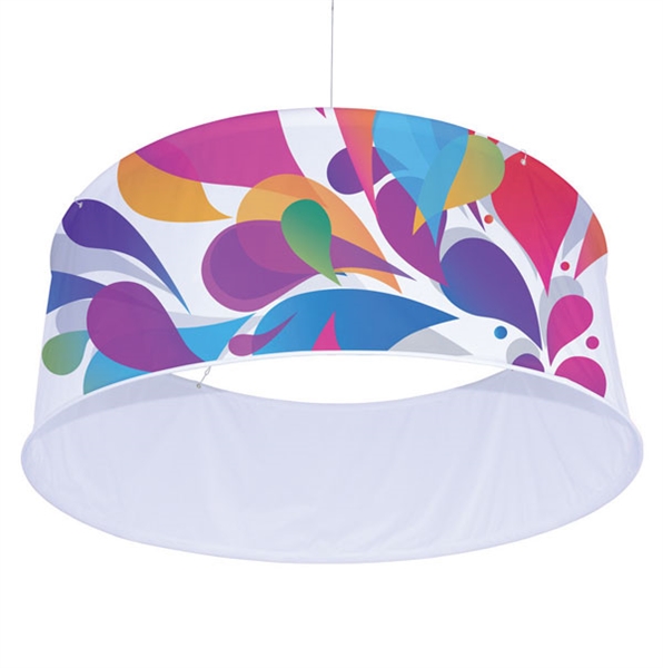 6ft x 2.5ft Round Tex Fabric Hanging Banner (Double-Sided Kit)