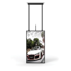 Replace your old back-lit signs with a dynamic high definition 43in Hanging High Bright Window Facing Display deliver video, photos and audio to help blend strong branding, and digital signage and product displays.