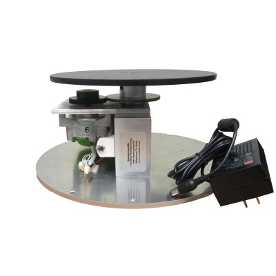 This skeleton display turntable is identical to the enclosed version with the exception of a cover.  You can save some money by building your own.  Comes standard with clockwise rotation at  1.0, 1.3, 2.0 or 2.6 RPM and 200 lb Capacity.