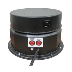 This display turntable ships in one day and is ready to use out of the box.  Comes standard with rotating 8 amp outlet, clockwise rotation at 1.3 or 2.6 RPM and 200 lb Capacity.  Get your display noticed with motion!