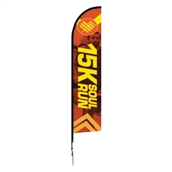 Outdoor promotional flag stands get your message noticed!  Custom printed 14ft  Double-sided Falcon outdoor flags  - One Choice are perfect for retail stores, car dealerships, fairs, expos, trade shows and more to grab customer attention.