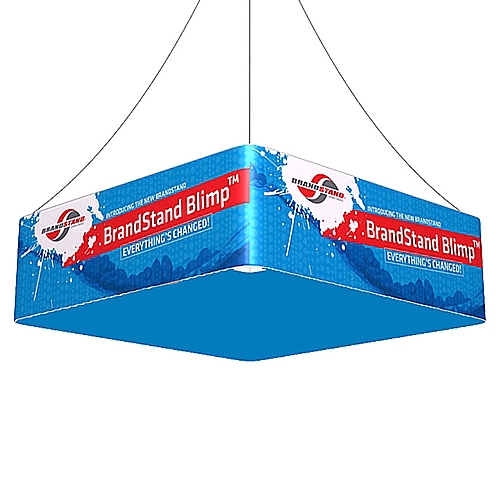 12ft x 48in Blimp Quad Hanging Tension Fabric Banner (Double-Sided Kit) | Trade Show Hanging Sign - Hanging Banner Exhibit Display