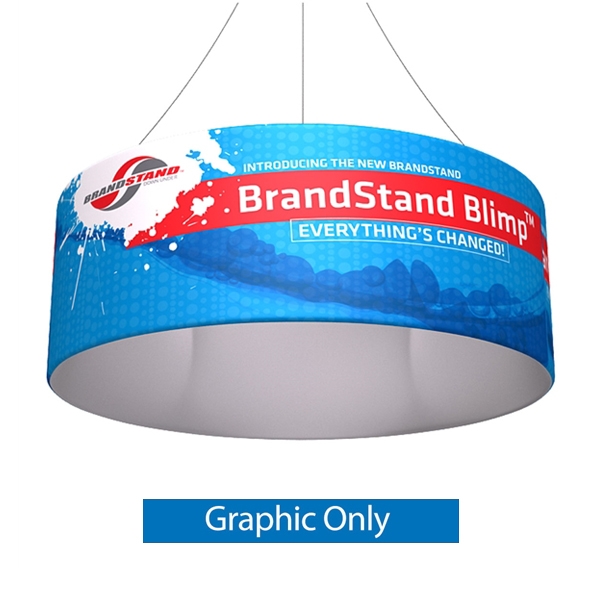 8ft x 42in Blimp Tube Hanging Banner Single-Sided Print (Graphic Only)