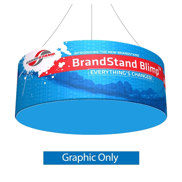 10ft x 36in Blimp Tube Hanging Banner Double-Sided Graphic Only