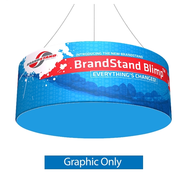 10ft x 48in Blimp Tube Hanging Banner Double-Sided Print (Graphic Only) | Trade Show Hanging Sign - Hanging Banner Exhibit Display