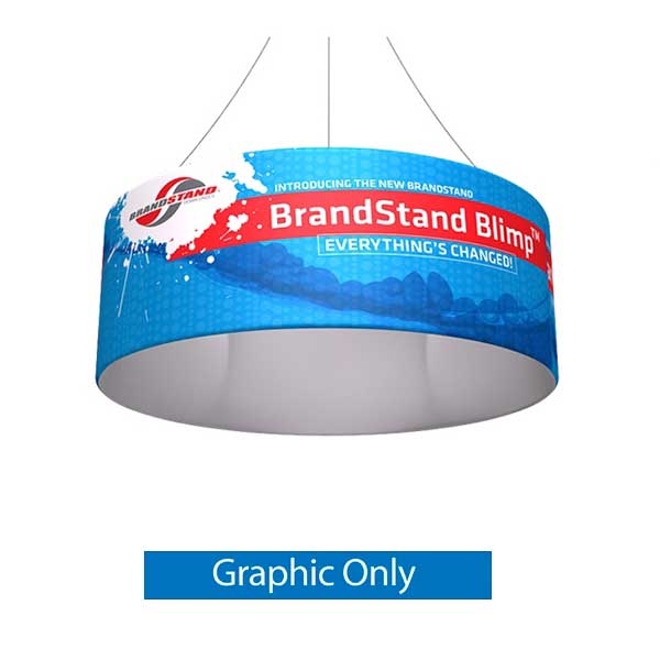 8ft x 36in Blimp Tube Hanging Banner | Blank Bottom Graphic Only | Trade Show Hanging Sign - Hanging Banner Exhibit Display