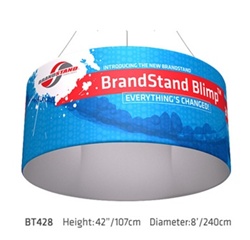 8ft x 32in Blimp Tube Hanging Tension Fabric Banner (Double-Sided Kit)