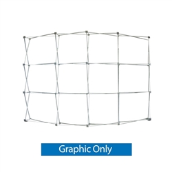 10ft x 8ft OneFabric Curved Eco-Friendly Pop-up Display (Hardware Only)