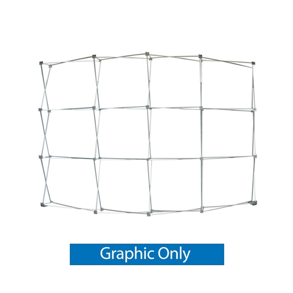 10ft x 8ft OneFabric Curved Eco-Friendly Pop-up Display (Hardware Only)