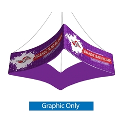 12ft x 24in Blimp Curved Quad Double-Sided Print (Graphic Only)