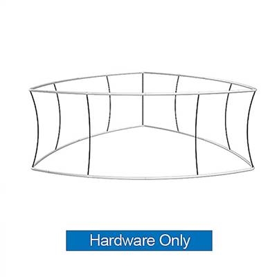 10ft x 24in Blimp Curved Trio Hanging Banner (Hardware Only) | Trade Show Booth Ceiling Hanging Sign