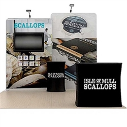 10ft Scallop A Waveline Original Backwall & Case w/ Black Wrap (Double-Sided Kit)