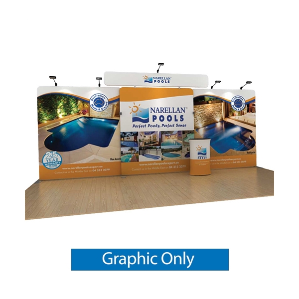 20ft Orca B Waveline Original Fabric Display (Double-Sided Graphic Only)
