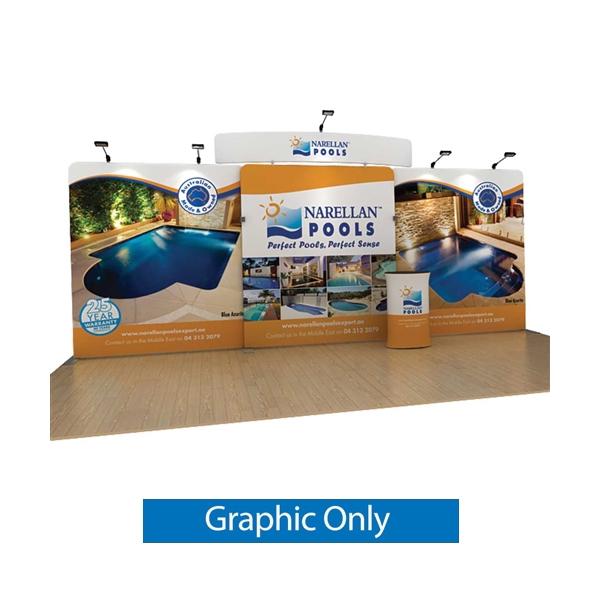 20ft Orca C Waveline Original Fabric Display (Double-Sided Graphic Only)