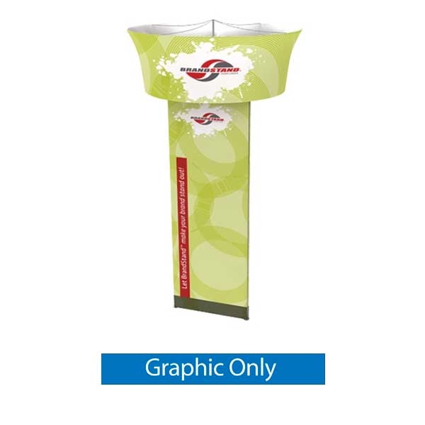 5ft x 12ft Triangular Tower with 10ft x 48in Tapered Blimp | Graphic Only | Tension Fabric Displays for Trade Show Booths, Exhibits & Events