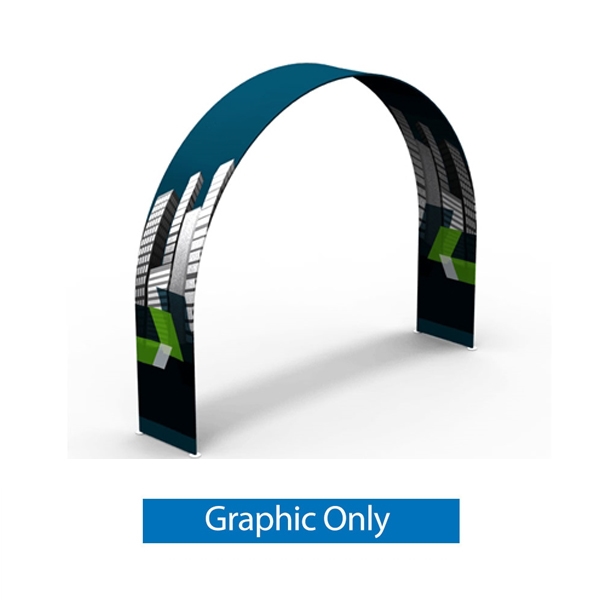 10ft x 10ft x 3ft Rounded Double-Sided Arch Display (Graphic Only) give you the ability to turn your show space into a captivating exhibit! Easily create and define a stunning entryway, focal point or stage set at your next tradeshow or event