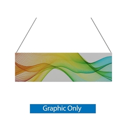 10ft x 3ft Double-Sided Flat Hanging Sign (Graphic Only) is a must have at your next trade show. This ceiling banner is printed on quality fabric. Available shapes hanging sign are round, flat, square, curved square, tapered square and triangle