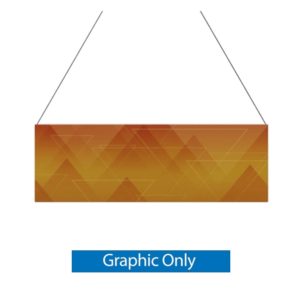 12ft x 4ft Double-Sided Flat Hanging Sign (Graphic Only) is a must have at your next trade show. This ceiling banner is printed on quality fabric. Available shapes hanging sign are round, flat, square, curved square, tapered square and triangle