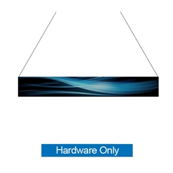 14ft x 2ft  Flat Hanging Sign (Hardware Only) is a must have at your next trade show. This ceiling banner is printed on quality fabric. Available shapes hanging sign are round, flat, square, curved square, tapered square and triangle