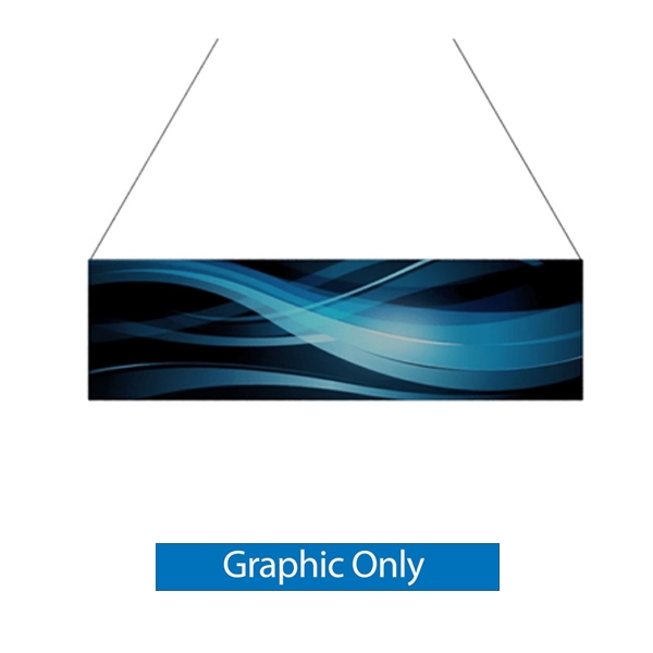 14ft x 4ft Double-Sided Flat Hanging Sign (Graphic Only) is a must have at your next trade show. This ceiling banner is printed on quality fabric. Available shapes hanging sign are round, flat, square, curved square, tapered square and triangle