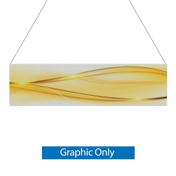 15ft x 4ft Double-Sided Flat Hanging Sign (Graphic Only) is a must have at your next trade show. This ceiling banner is printed on quality fabric. Available shapes hanging sign are round, flat, square, curved square, tapered square and triangle