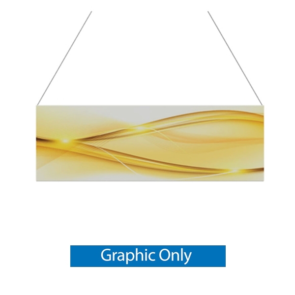 15ft x 5ft Double-Sided Flat Hanging Sign (Graphic Only) is a must have at your next trade show. This ceiling banner is printed on quality fabric. Available shapes hanging sign are round, flat, square, curved square, tapered square and triangle