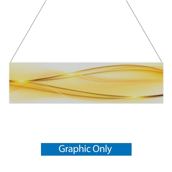 18ft x 4ft Double-Sided Flat Hanging Sign (Graphic Only) is a must have at your next trade show. This ceiling banner is printed on quality fabric. Available shapes hanging sign are round, flat, square, curved square, tapered square and triangle