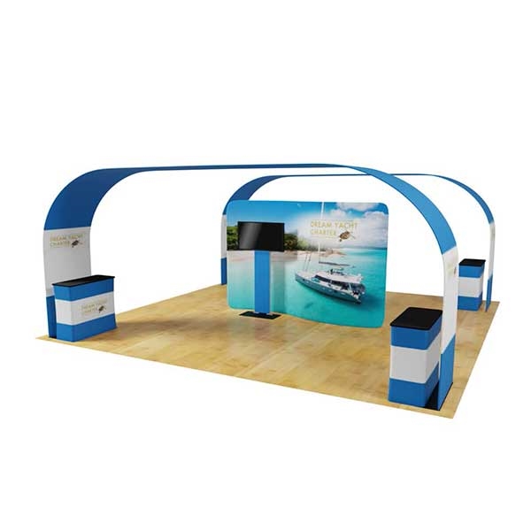 20ft x 20ft Barbados Arch Trade Show Exhibit Display (Graphic & Hardware)